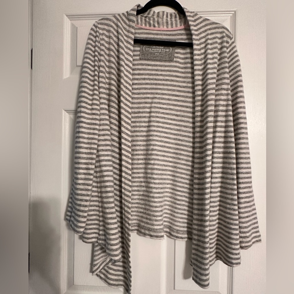 Soma open front striped cardigan size small